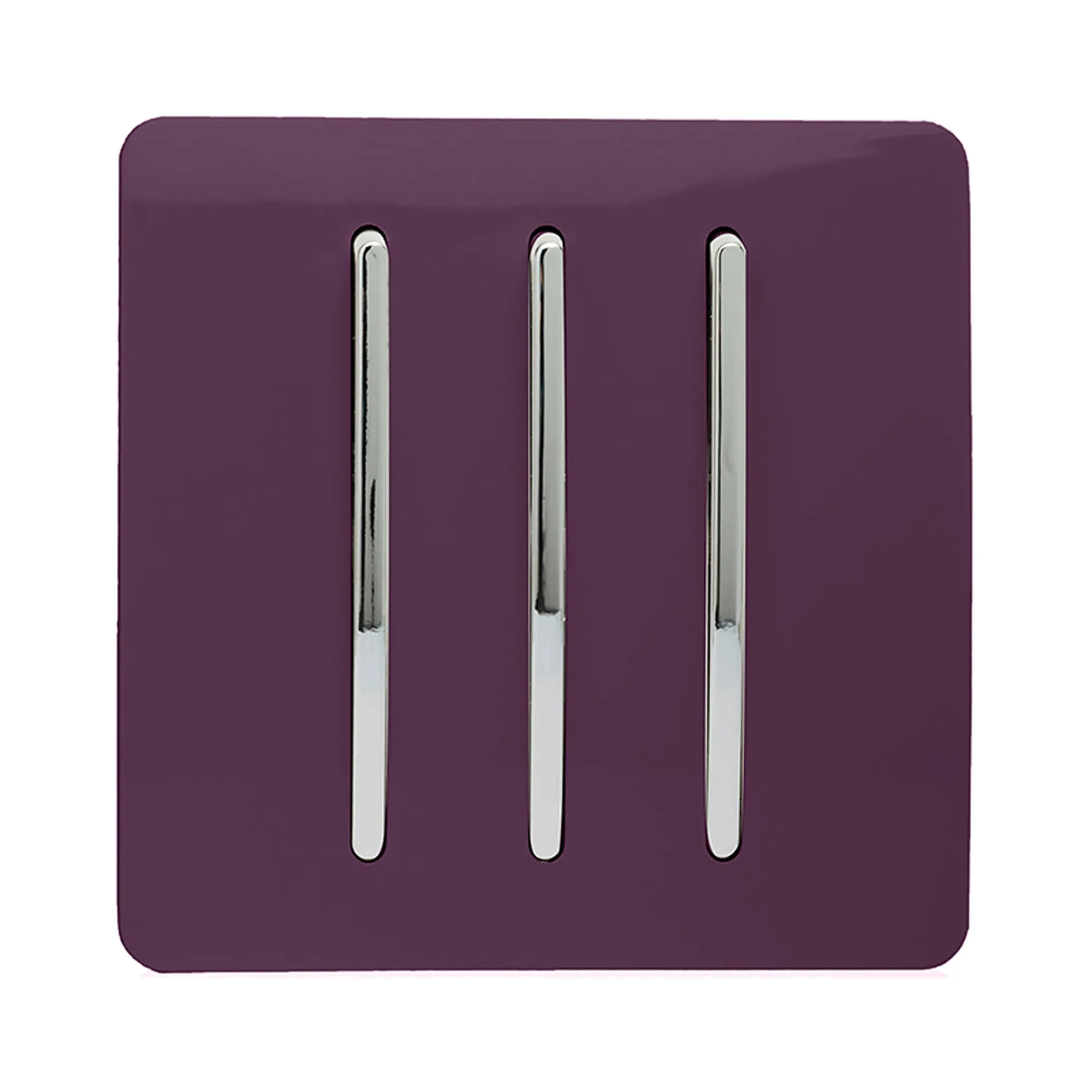 ART-SS6PL  3 Gang 2 Way 10 Amp Rocker Plum